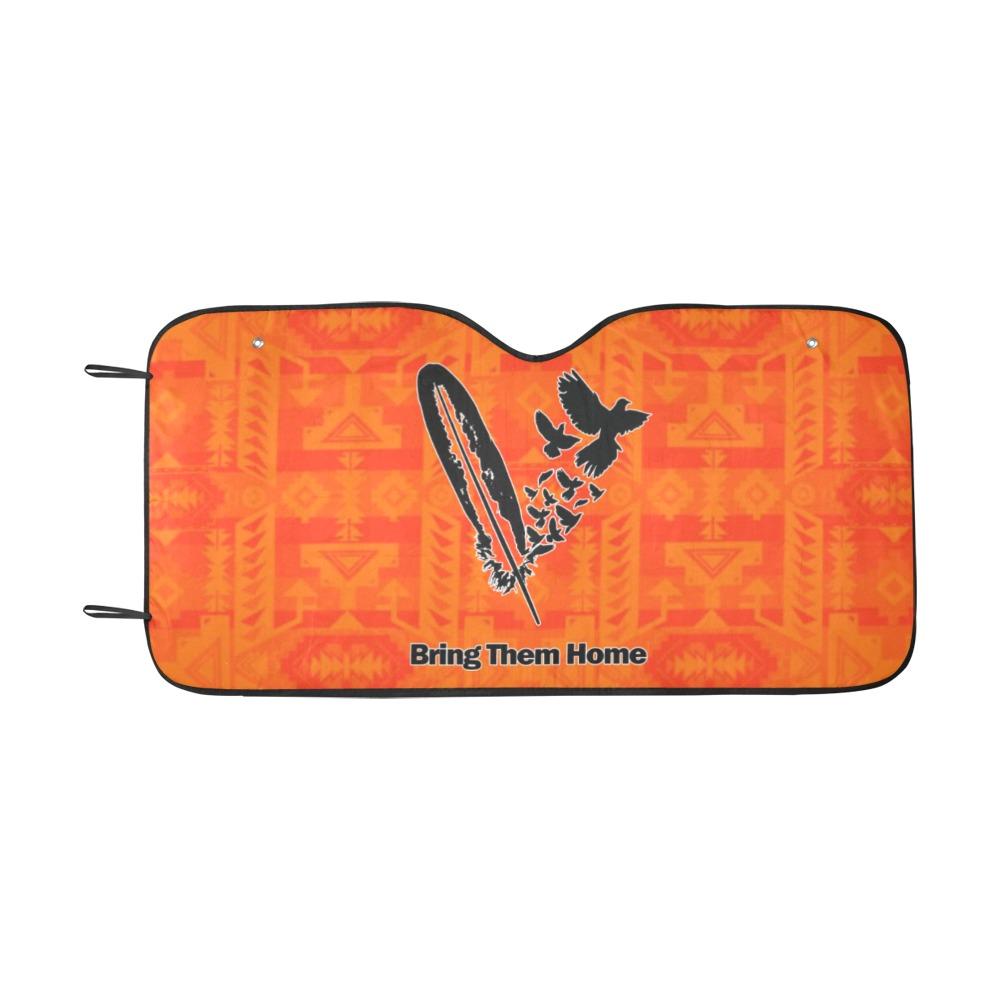 Chiefs Mountain Orange Bring Them Home Car Sun Shade 55"x30" Car Sun Shade e-joyer