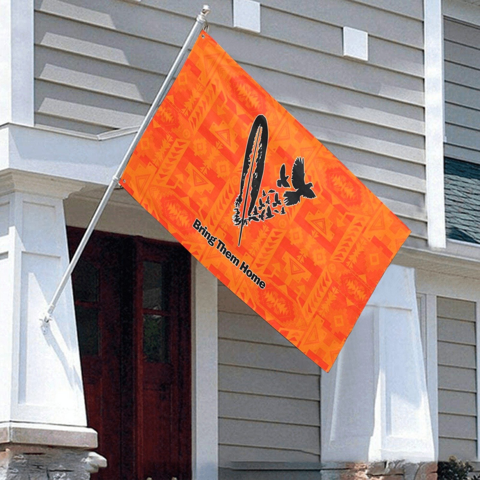 Chiefs Mountain Orange Bring Them Home Garden Flag 59"x35" Garden Flag 59"x35" e-joyer