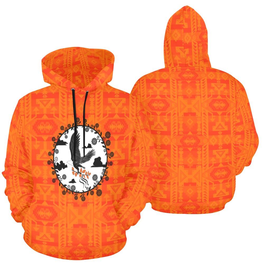 Chiefs Mountain Orange Carrying Their Prayers All Over Print Hoodie for Men (USA Size) (Model H13) All Over Print Hoodie for Men (H13) e-joyer