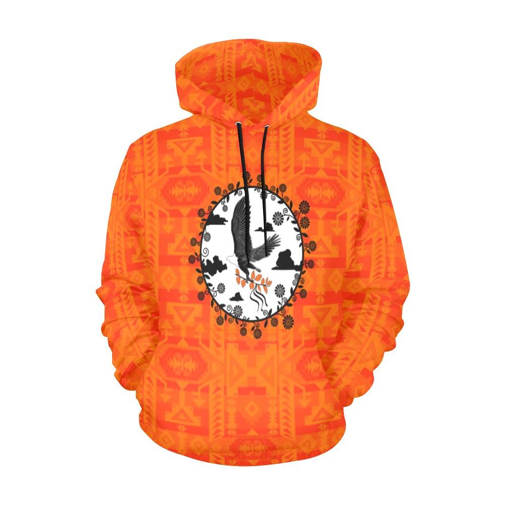 Chiefs Mountain Orange Carrying Their Prayers All Over Print Hoodie for Men (USA Size) (Model H13) All Over Print Hoodie for Men (H13) e-joyer