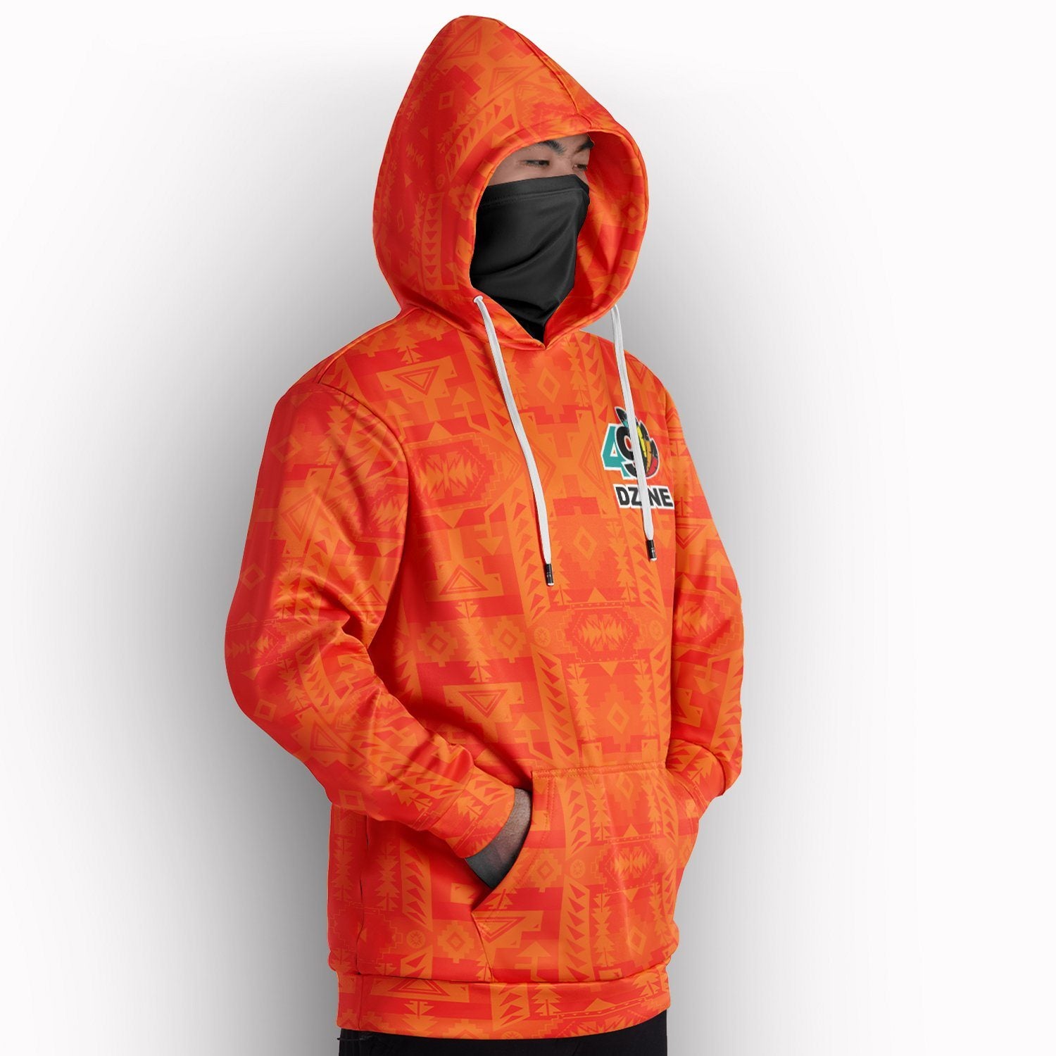 Chiefs Mountain Orange Hoodie with Face Cover Hoodie with Face Cover Herman