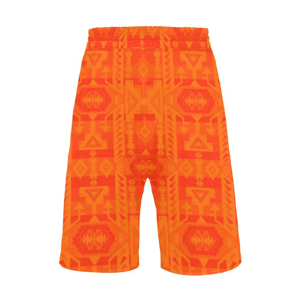 Chiefs Mountain Orange Men's All Over Print Casual Shorts (Model L23) Men's Casual Shorts (L23) e-joyer