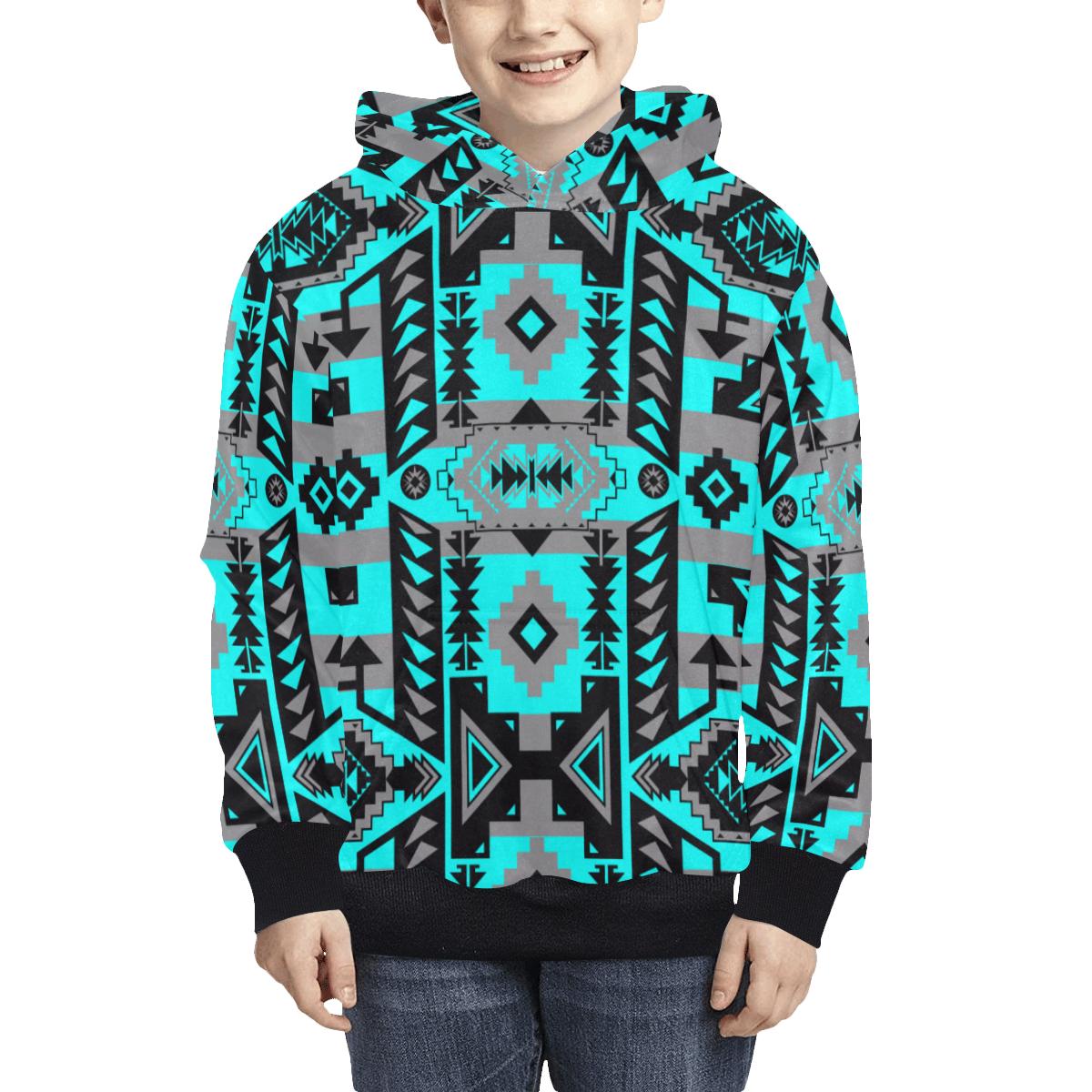 Chiefs Mountain Sky Kids' All Over Print Hoodie (Model H38) Kids' AOP Hoodie (H38) e-joyer