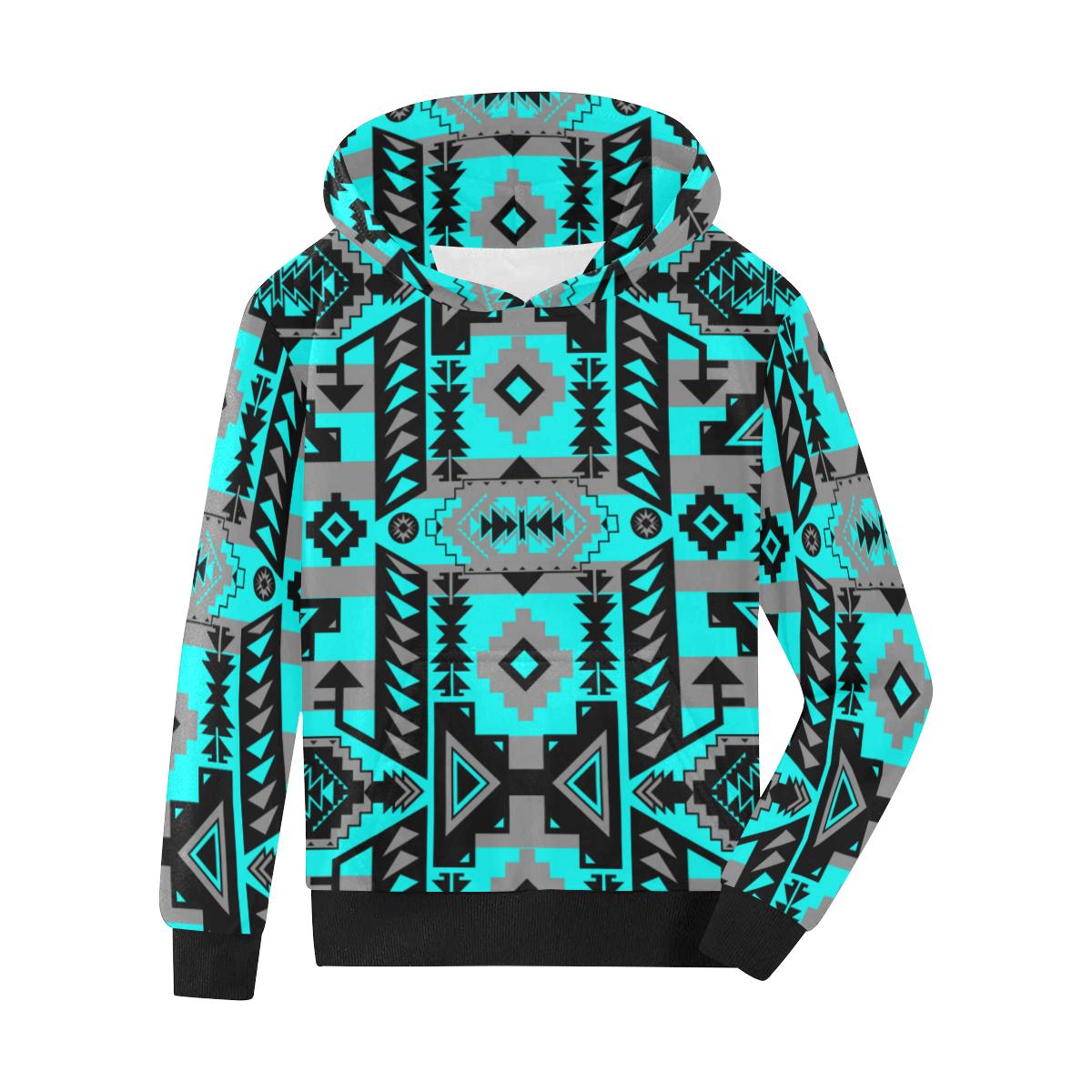 Chiefs Mountain Sky Kids' All Over Print Hoodie (Model H38) Kids' AOP Hoodie (H38) e-joyer