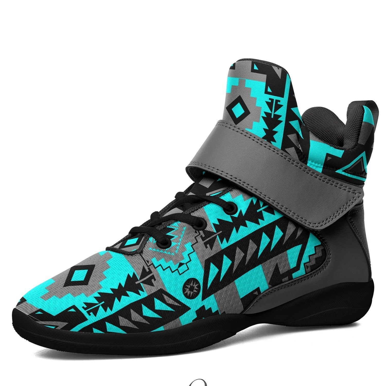 Chiefs Mountain Sky Kid's Ipottaa Basketball / Sport High Top Shoes 49 Dzine US Child 12.5 / EUR 30 Black Sole with Gray Strap
