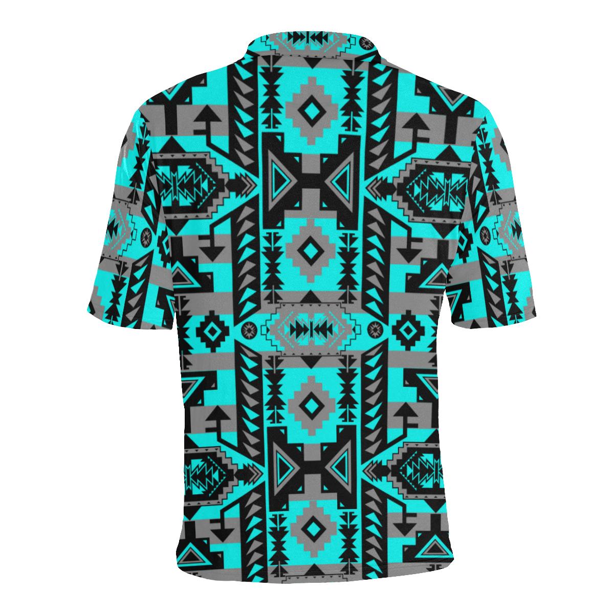 Chiefs Mountain Sky Men's All Over Print Polo Shirt (Model T55) Men's Polo Shirt (Model T55) e-joyer