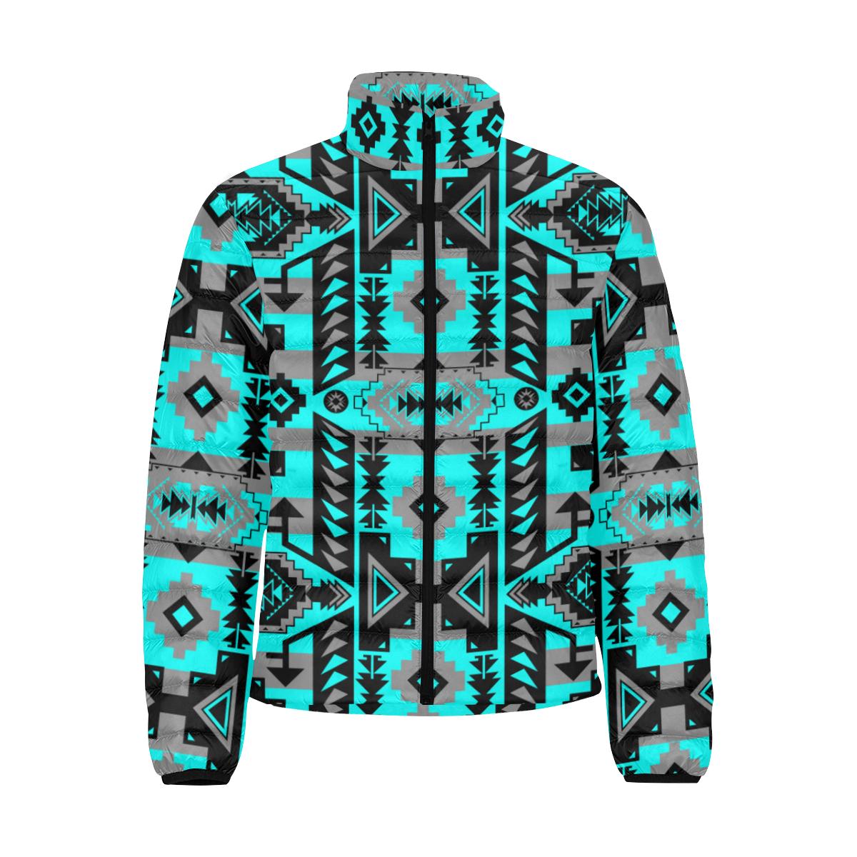Chiefs Mountain Sky Men's Stand Collar Padded Jacket (Model H41) Men's Stand Collar Padded Jacket (H41) e-joyer