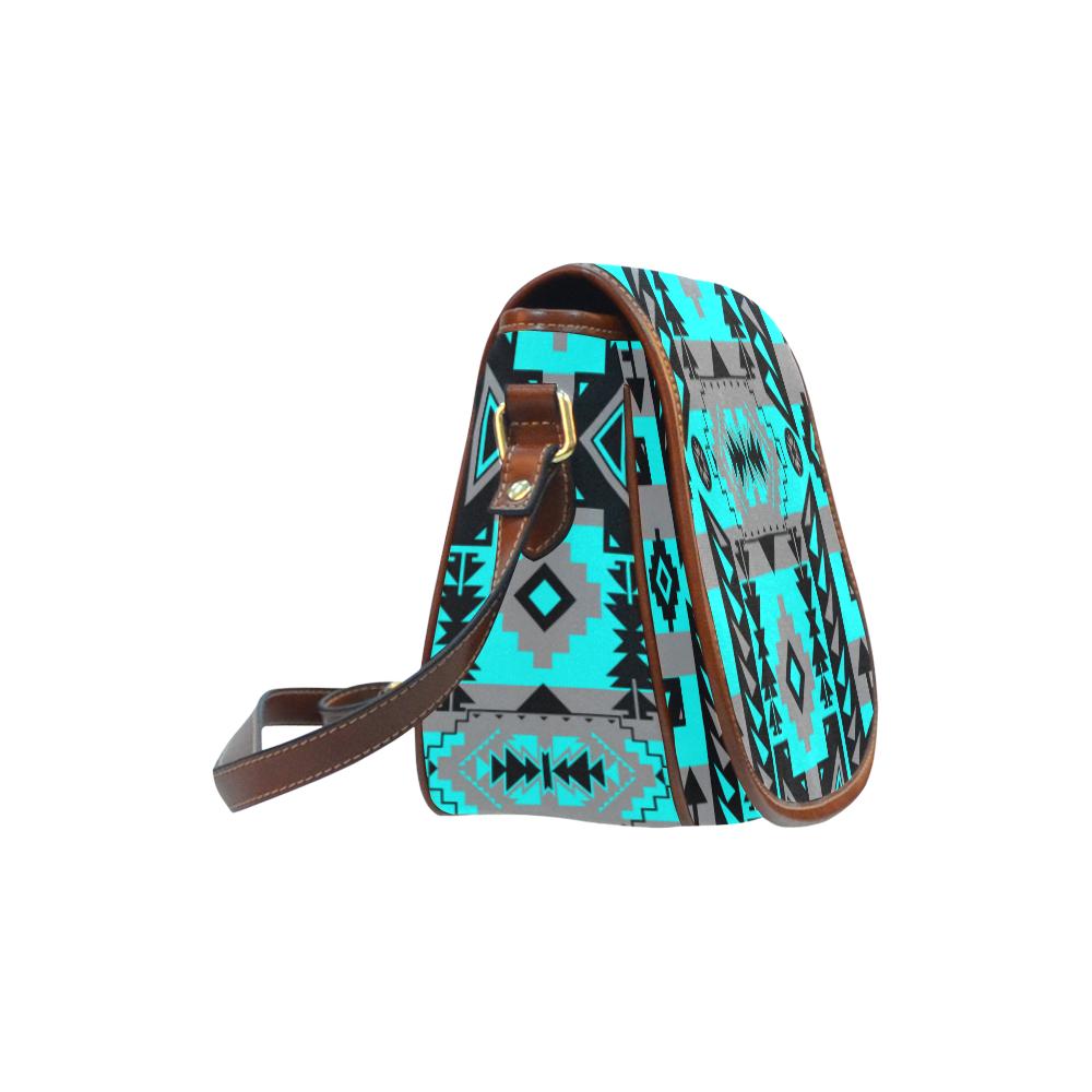 Chiefs Mountain Sky Saddle Bag/Small (Model 1649) Full Customization Saddle Bag/Small (Full Customization) e-joyer
