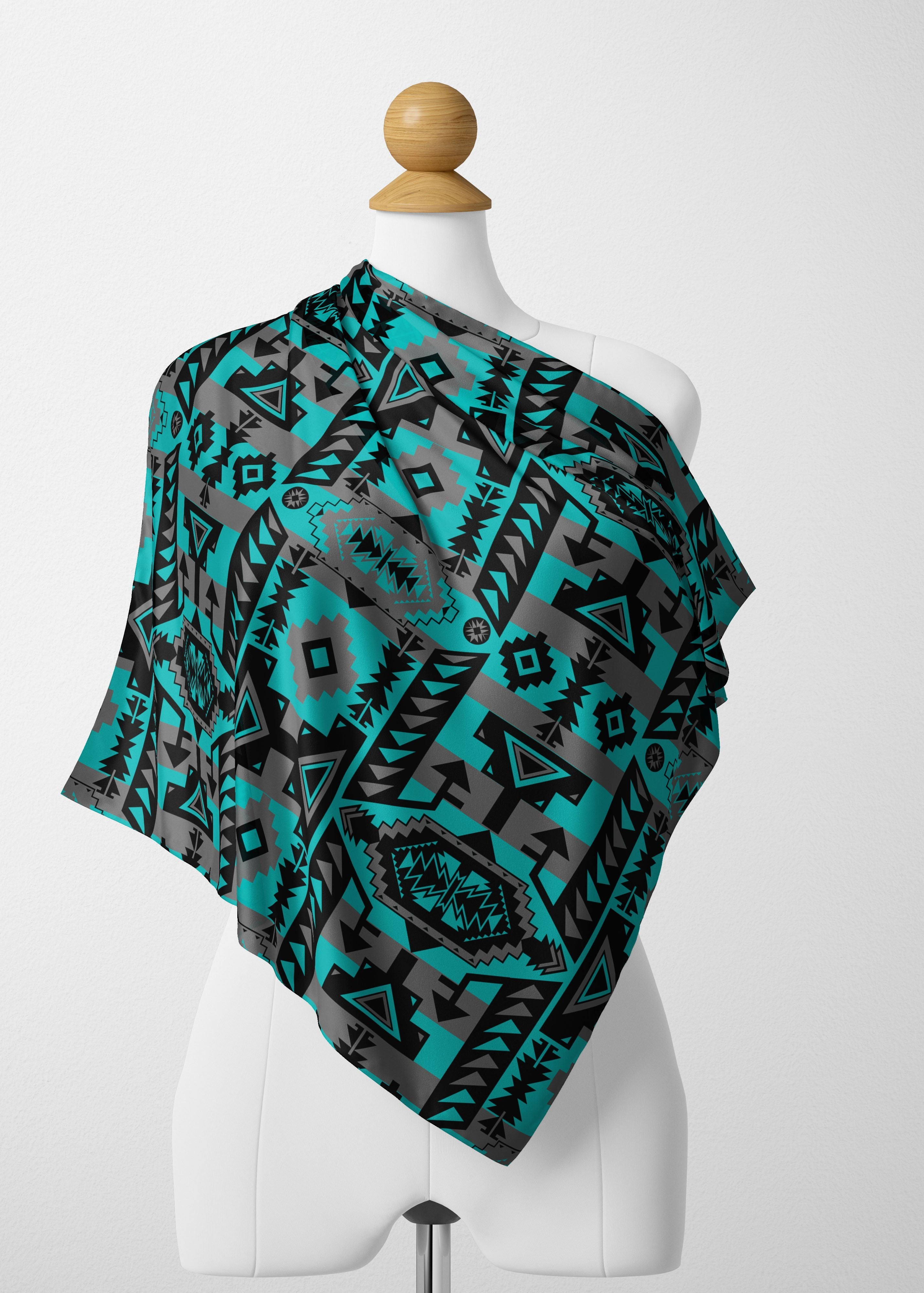 Chiefs Mountain Sky Satin Shawl Scarf 49 Dzine