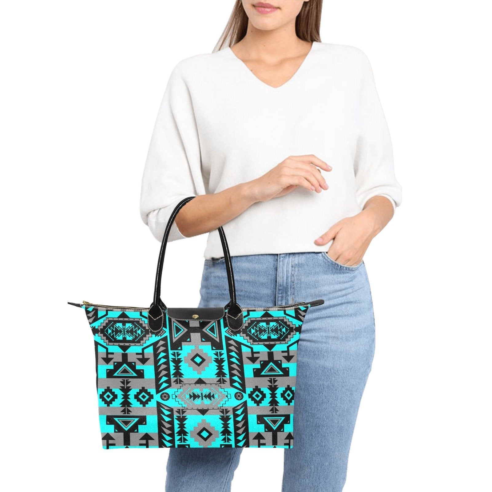 Chiefs Mountain Sky Single-Shoulder Lady Handbag (Model 1714) bag e-joyer