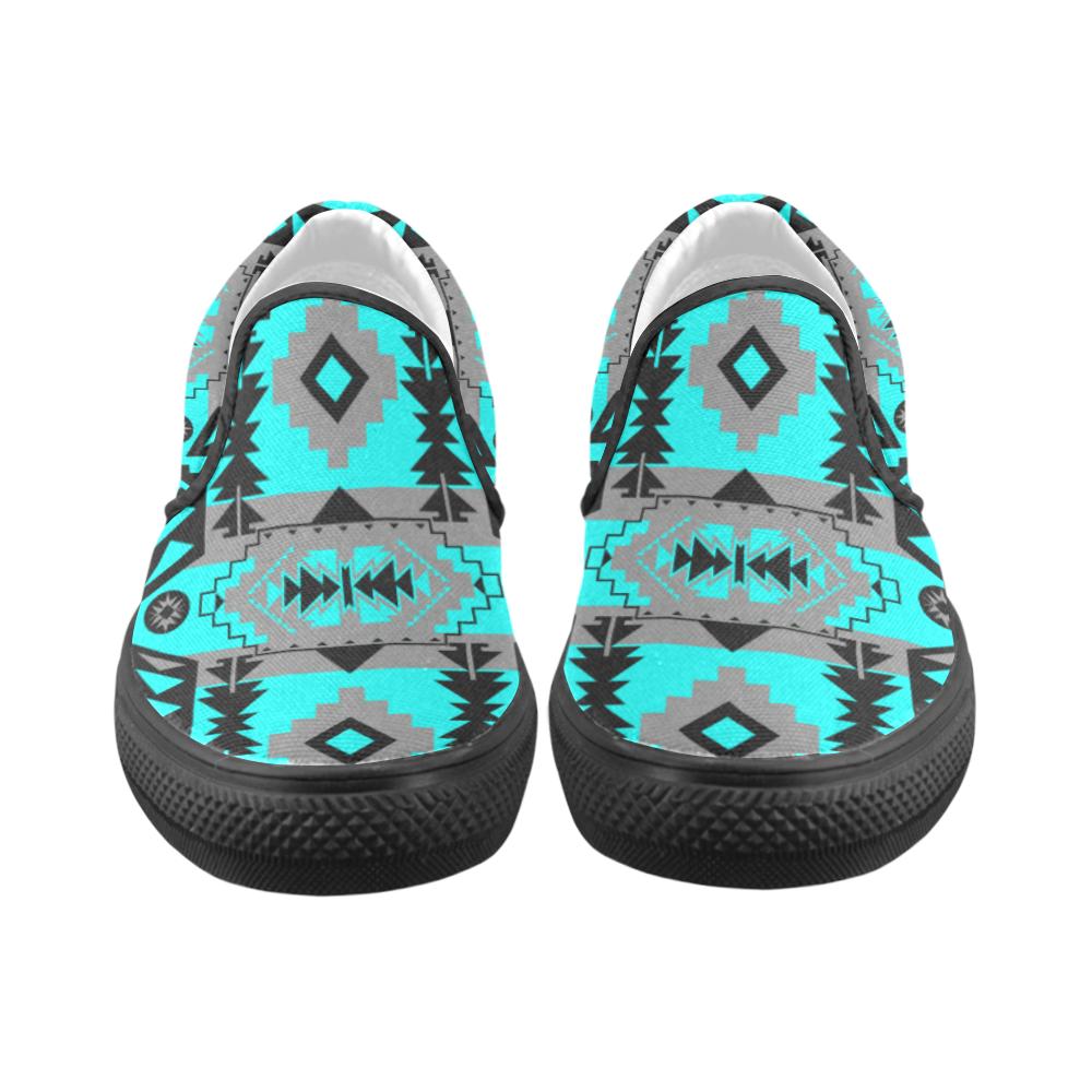 Chiefs Mountain Sky Women's Unusual Slip-on Canvas Shoes (Model 019) Women's Unusual Slip-on Canvas Shoes (019) e-joyer