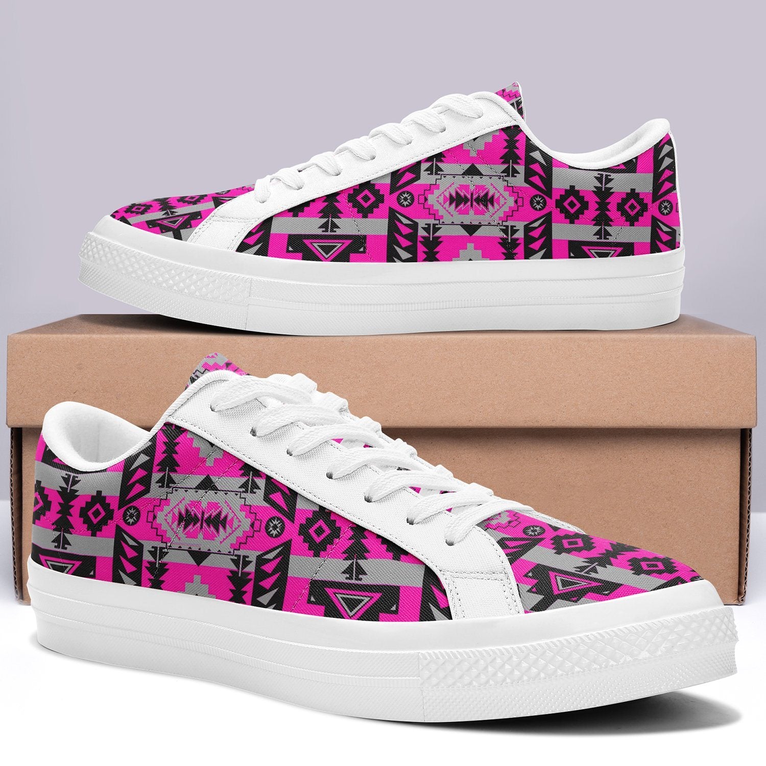 Chiefs Mountain Stunning Sunset Aapisi Low Top Canvas Shoes White Sole 49 Dzine