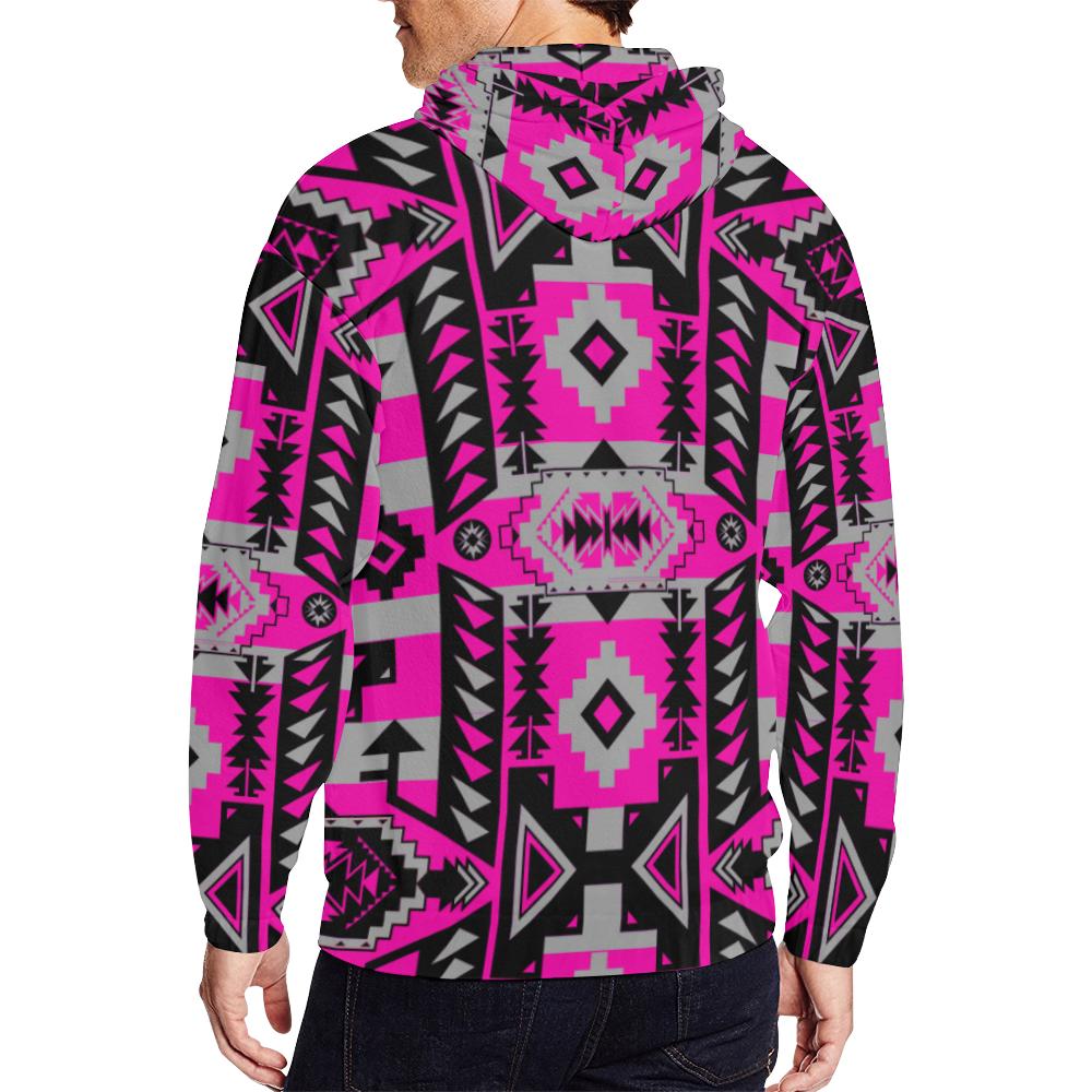 Chiefs Mountain Stunning Sunset All Over Print Full Zip Hoodie for Men (Model H14) All Over Print Full Zip Hoodie for Men (H14) e-joyer
