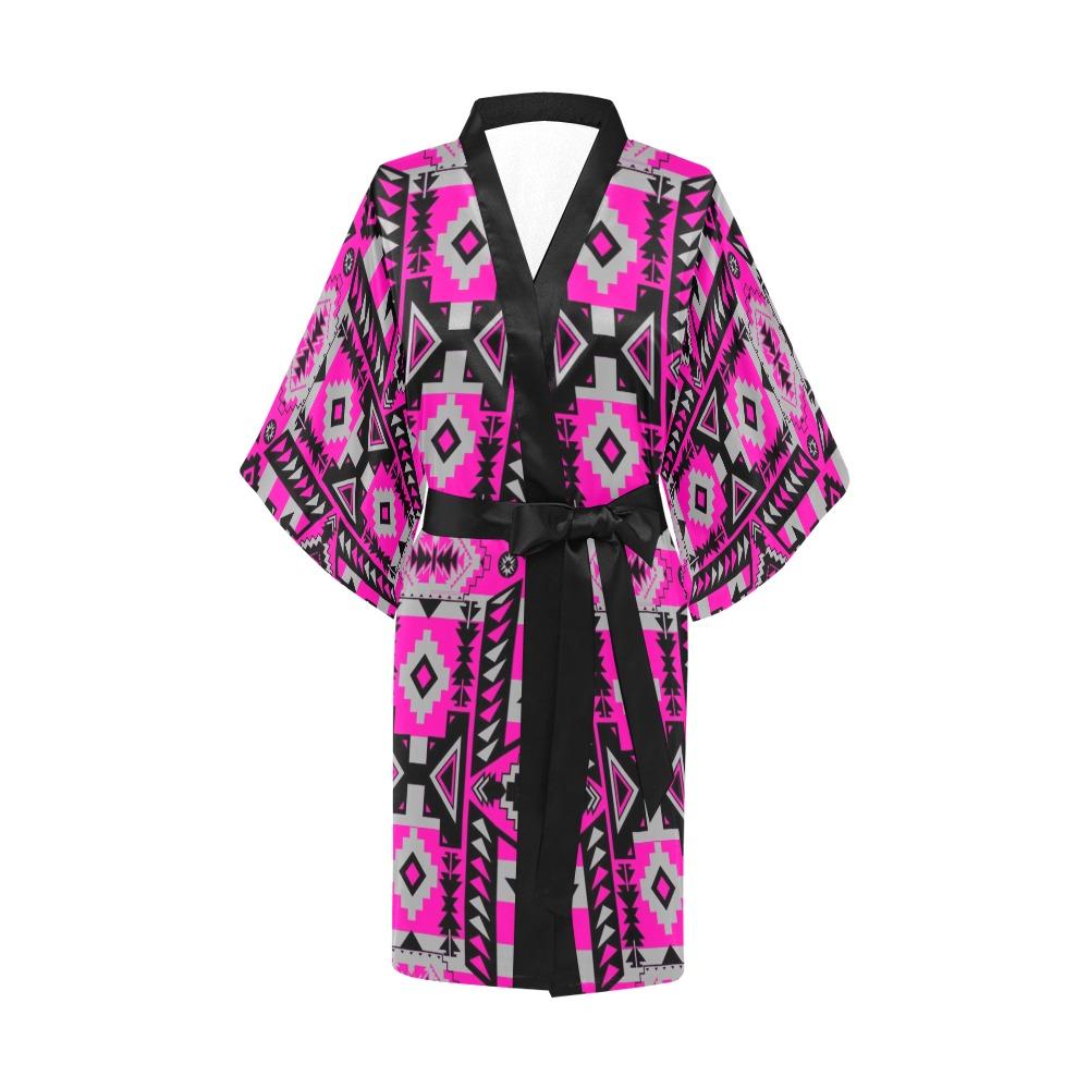 Chiefs Mountain Stunning Sunset Kimono Robe Artsadd