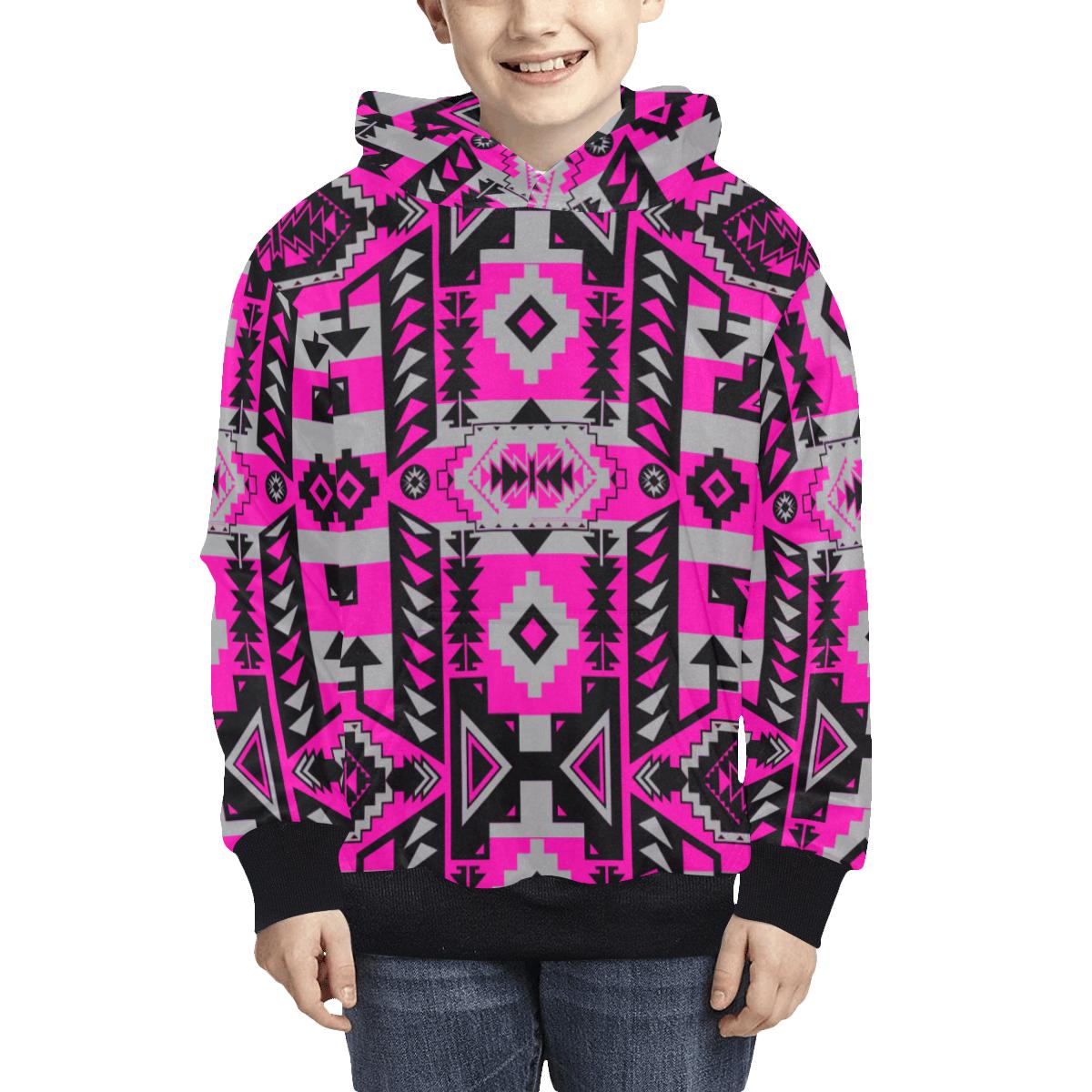Chiefs Mountain Sunset Kids' All Over Print Hoodie (Model H38) Kids' AOP Hoodie (H38) e-joyer