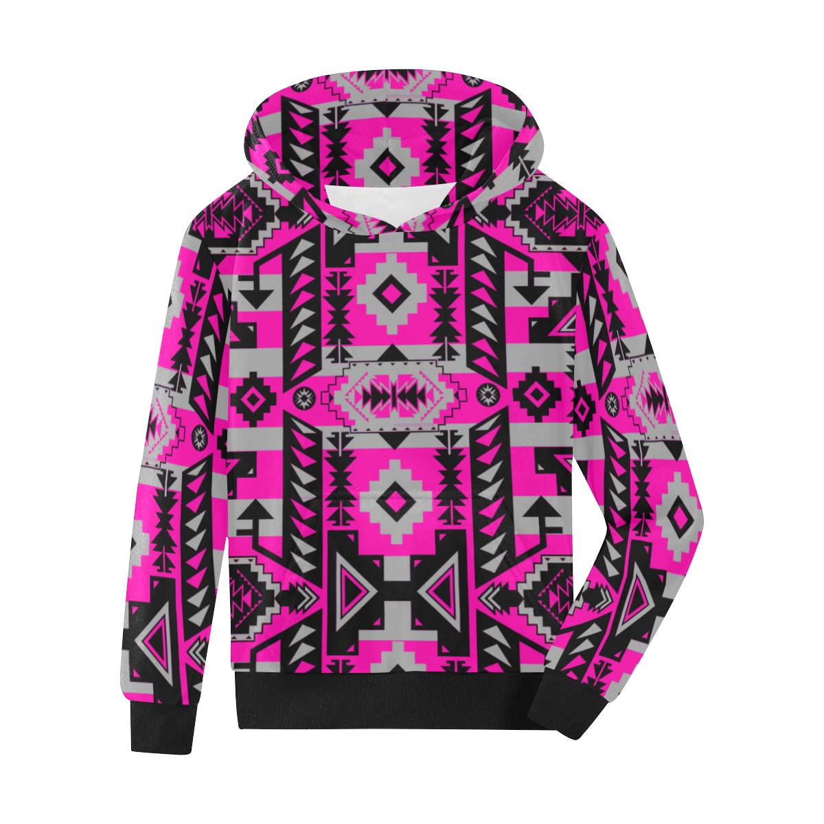 Chiefs Mountain Sunset Kids' All Over Print Hoodie (Model H38) Kids' AOP Hoodie (H38) e-joyer