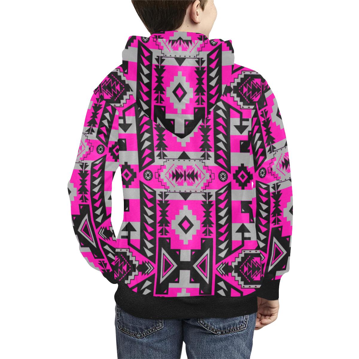 Chiefs Mountain Sunset Kids' All Over Print Hoodie (Model H38) Kids' AOP Hoodie (H38) e-joyer