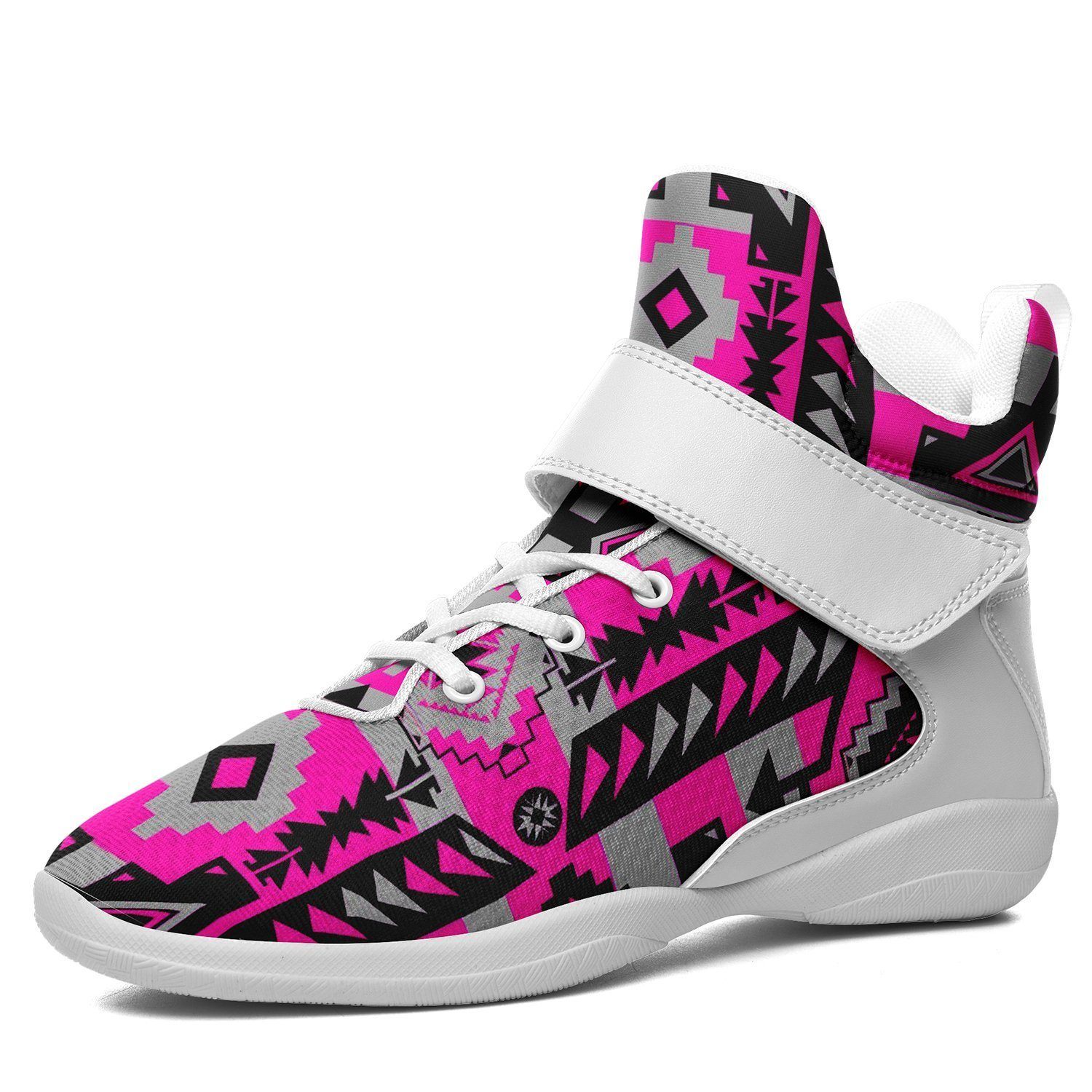 Chiefs Mountain Sunset Kid's Ipottaa Basketball / Sport High Top Shoes 49 Dzine US Child 12.5 / EUR 30 White Sole with White Strap