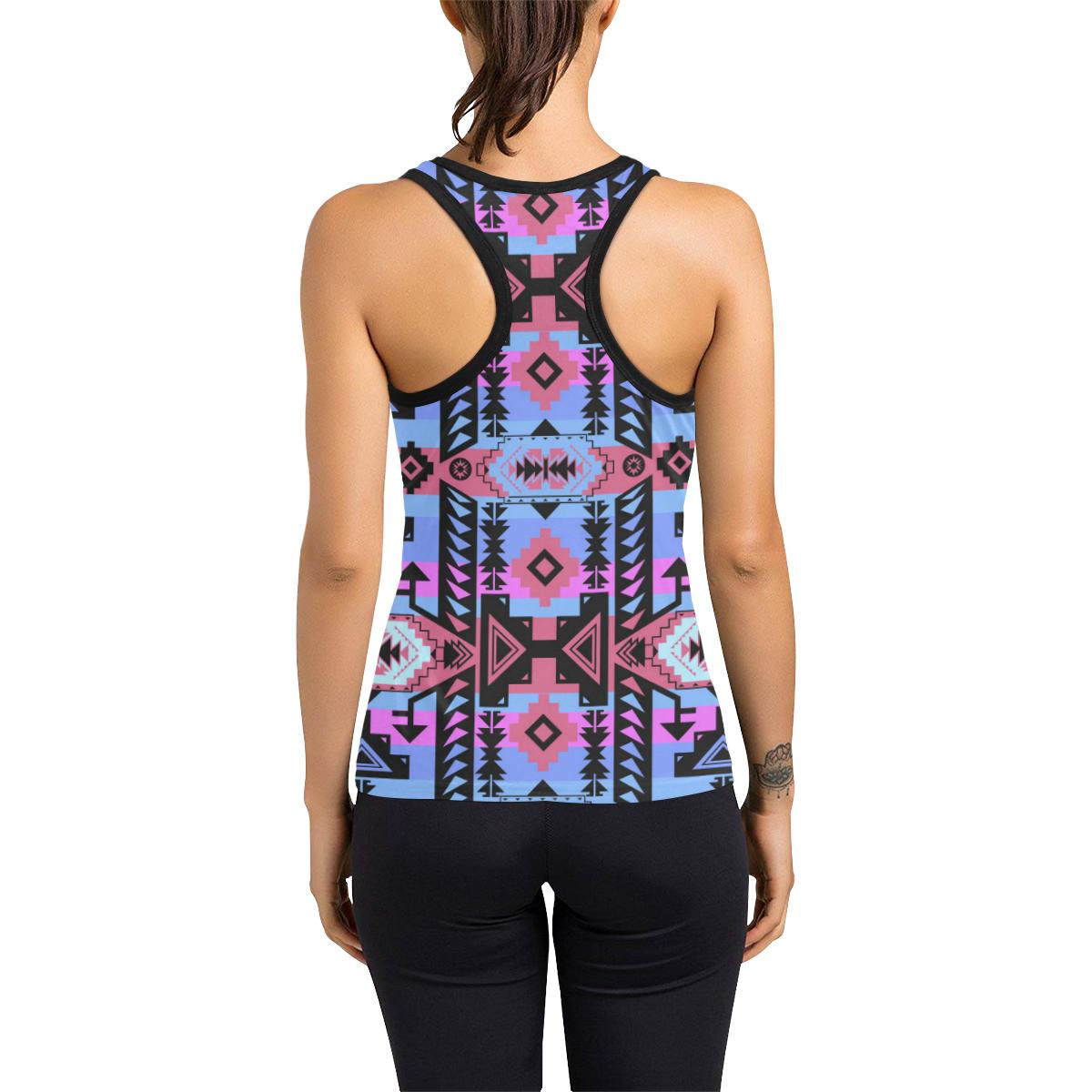 Chiefs Mountain Sunset Women's Racerback Tank Top (Model T60) Racerback Tank Top (T60) e-joyer