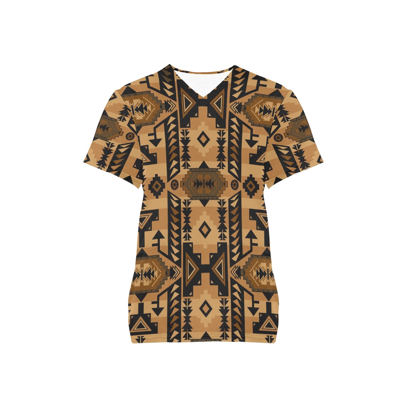 Chiefs Mountain Tan All Over Print Scrub Top Scrub Top e-joyer