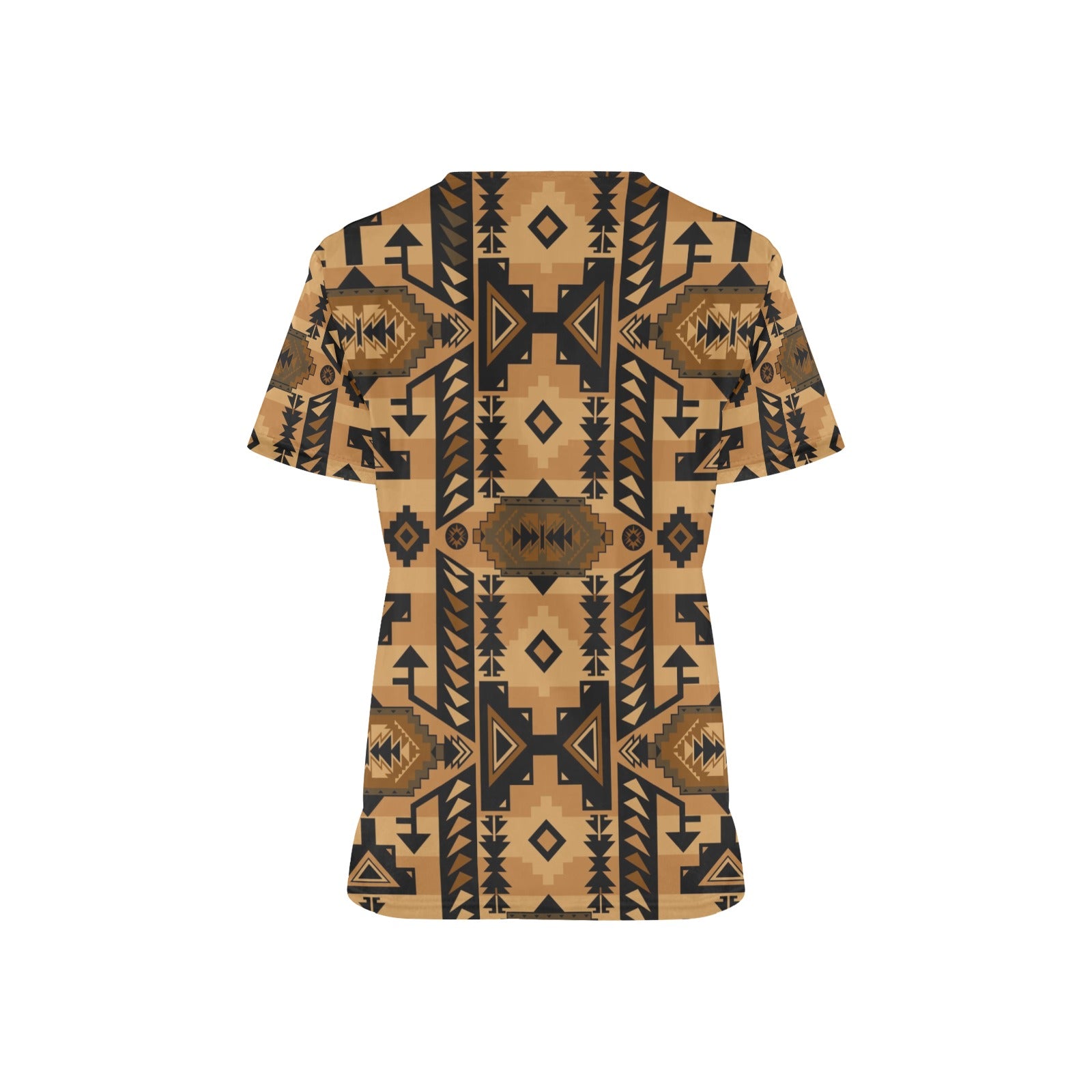 Chiefs Mountain Tan All Over Print Scrub Top Scrub Top e-joyer
