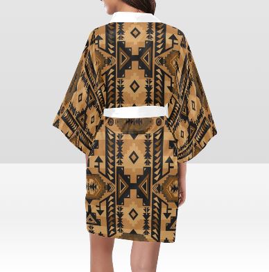 Chiefs Mountain Tan Kimono Robe Artsadd