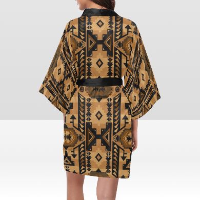 Chiefs Mountain Tan Kimono Robe Artsadd