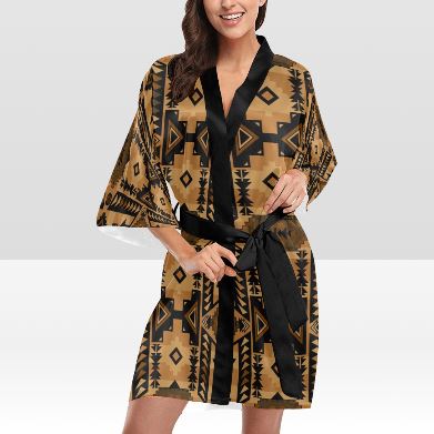 Chiefs Mountain Tan Kimono Robe Artsadd