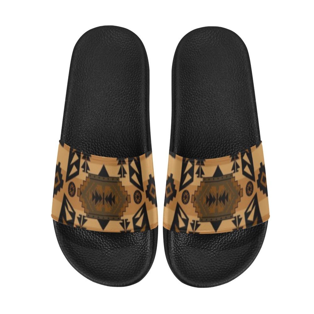 Chiefs Mountain Tan Women's Slide Sandals (Model 057) Women's Slide Sandals (057) e-joyer