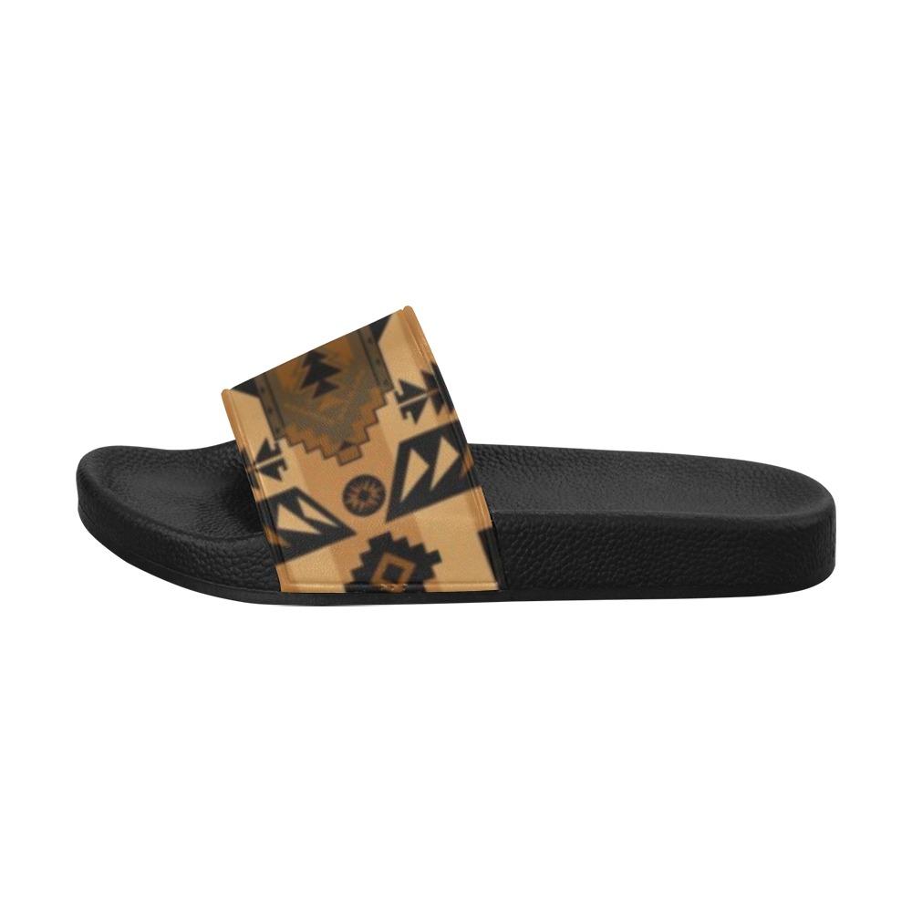 Chiefs Mountain Tan Women's Slide Sandals (Model 057) Women's Slide Sandals (057) e-joyer