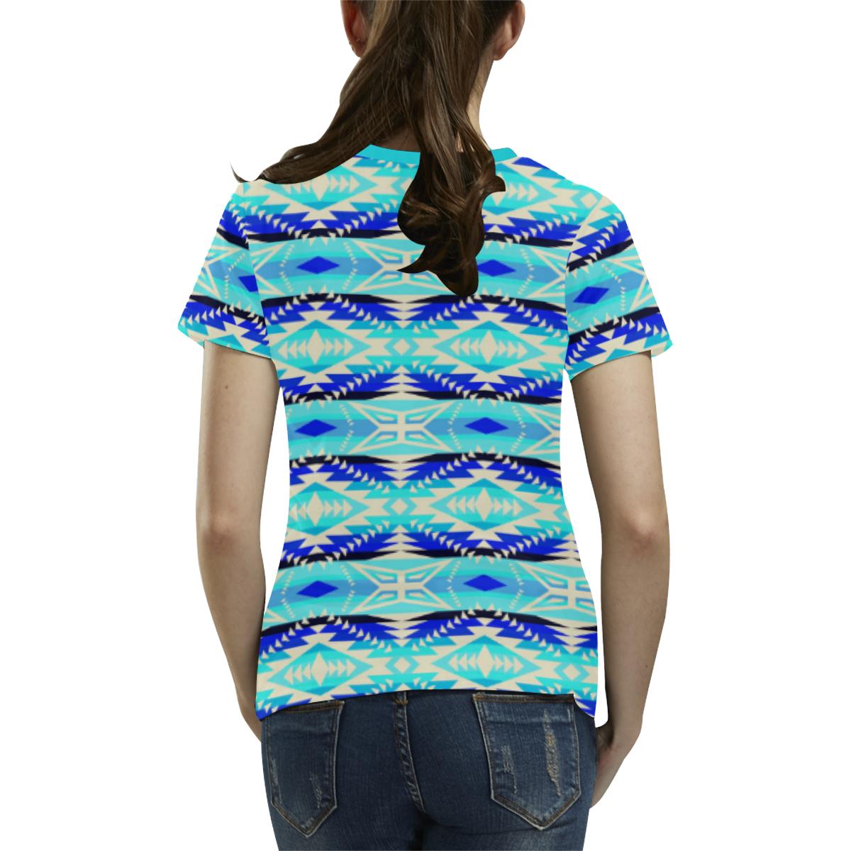 Coastal War Party All Over Print T-shirt for Women/Large Size (USA Size) (Model T40) All Over Print T-Shirt for Women/Large (T40) e-joyer