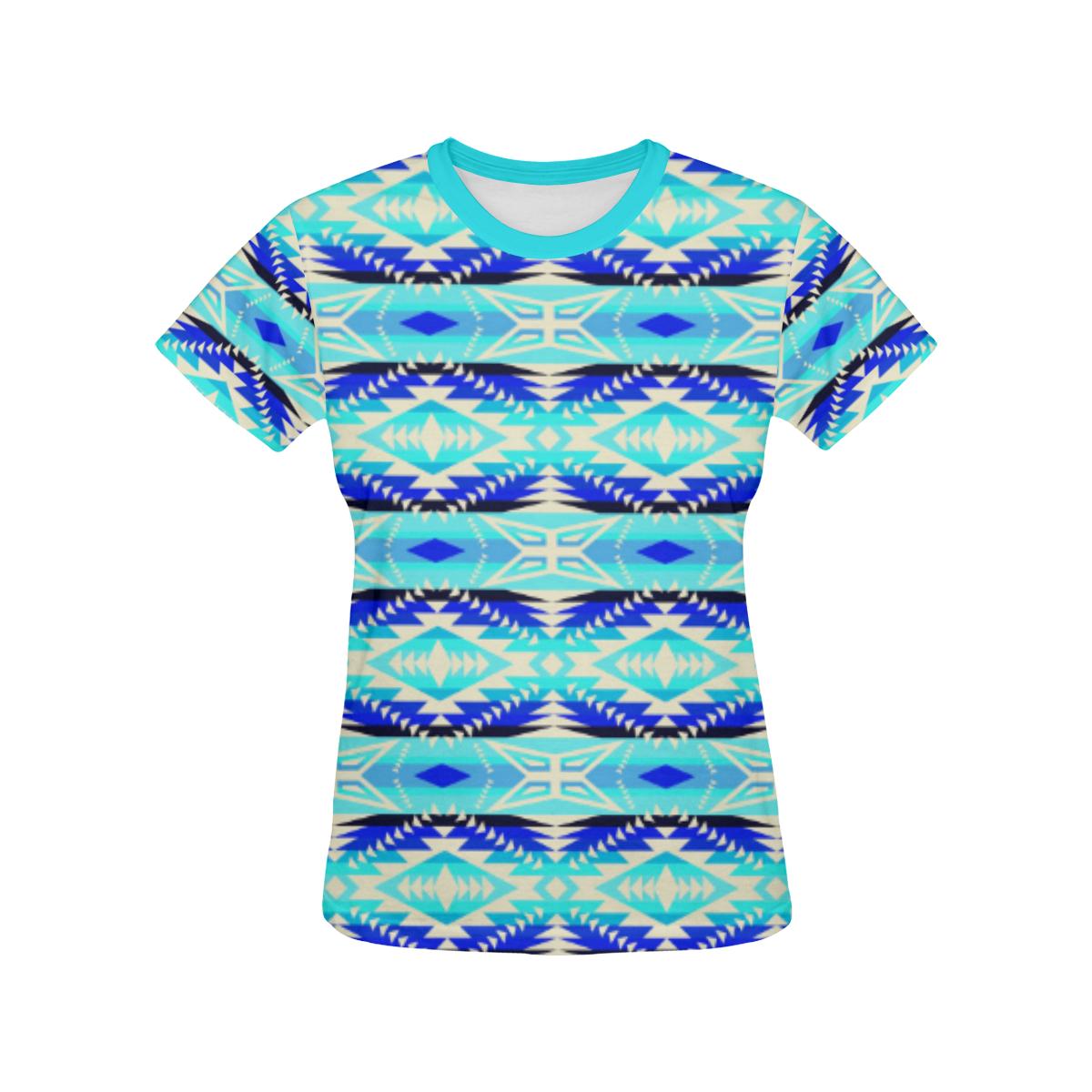 Coastal War Party All Over Print T-shirt for Women/Large Size (USA Size) (Model T40) All Over Print T-Shirt for Women/Large (T40) e-joyer