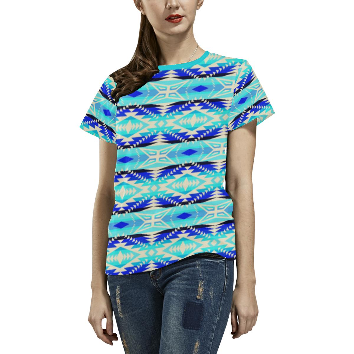 Coastal War Party All Over Print T-shirt for Women/Large Size (USA Size) (Model T40) All Over Print T-Shirt for Women/Large (T40) e-joyer