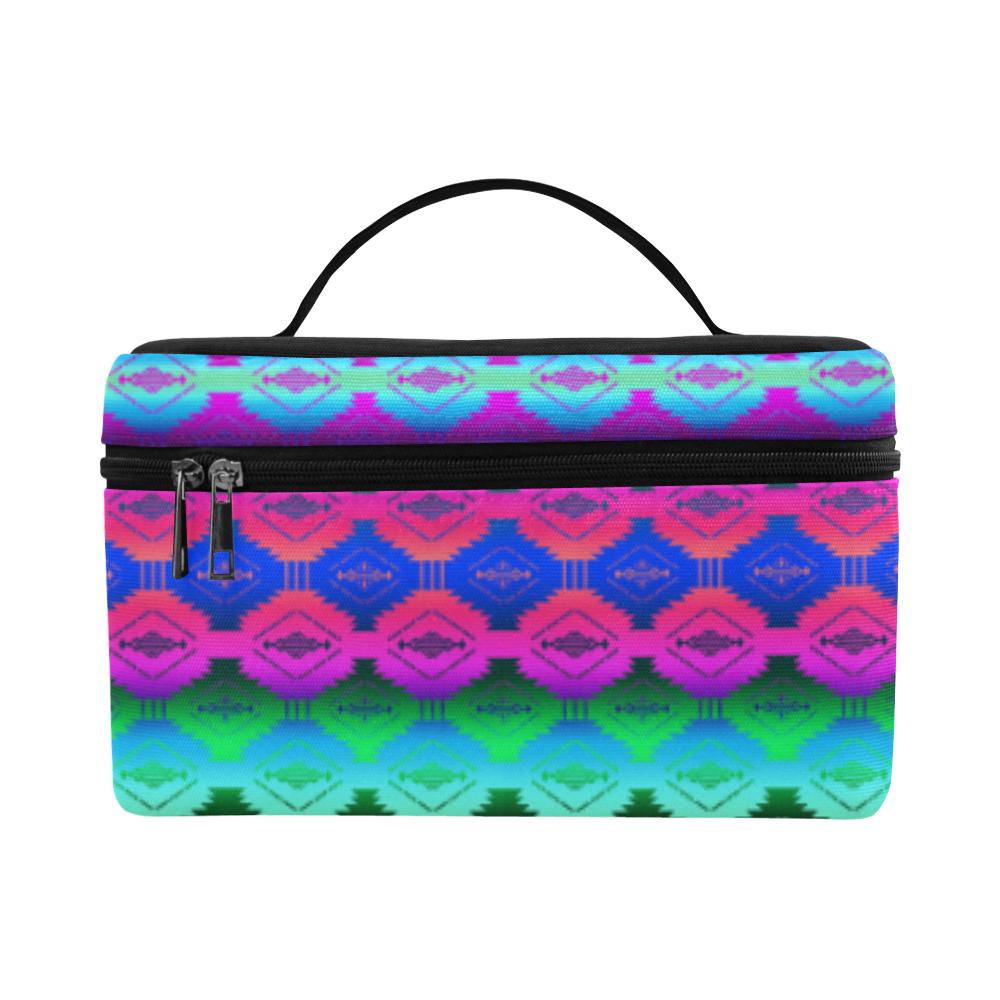 Cofitichequi Purple Cosmetic Bag/Large (Model 1658) Cosmetic Bag e-joyer