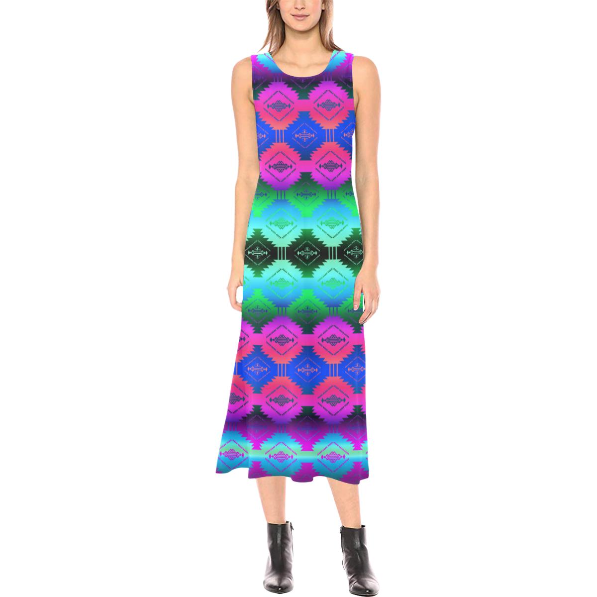 Cofitichequi Purple Phaedra Sleeveless Open Fork Long Dress (Model D08) Phaedra Sleeveless Open Fork Long Dress (D08) e-joyer
