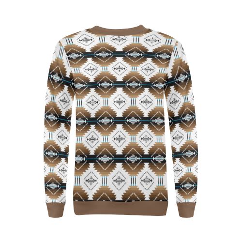 Cofitichequi White All Over Print Crewneck Sweatshirt for Women (Model H18) Crewneck Sweatshirt for Women (H18) e-joyer