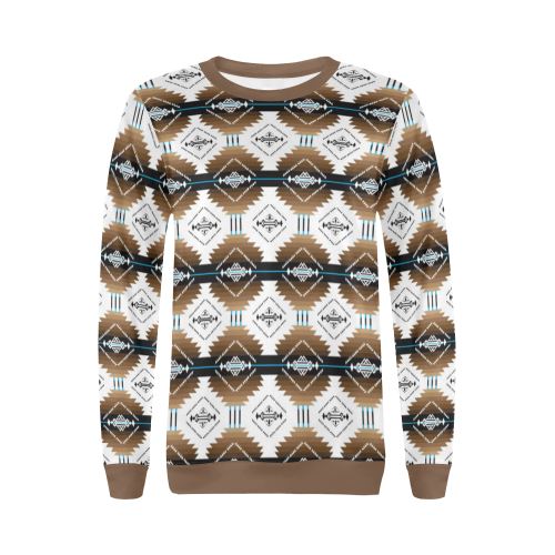 Cofitichequi White All Over Print Crewneck Sweatshirt for Women (Model H18) Crewneck Sweatshirt for Women (H18) e-joyer