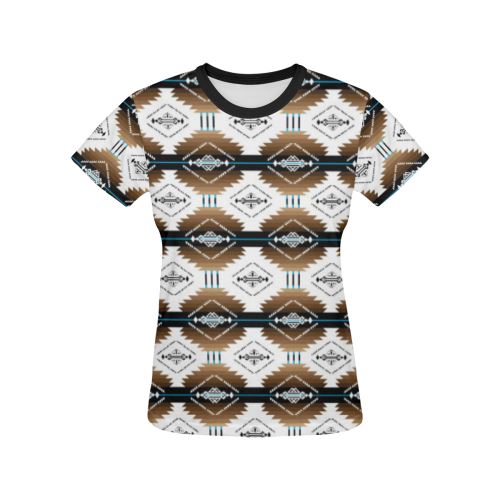 Cofitichequi White All Over Print T-shirt for Women/Large Size (USA Size) (Model T40) All Over Print T-Shirt for Women/Large (T40) e-joyer