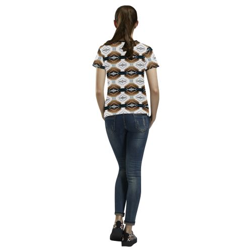 Cofitichequi White All Over Print T-shirt for Women/Large Size (USA Size) (Model T40) All Over Print T-Shirt for Women/Large (T40) e-joyer