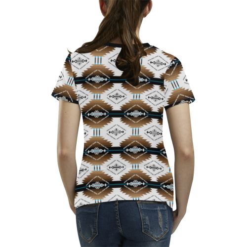 Cofitichequi White All Over Print T-shirt for Women/Large Size (USA Size) (Model T40) All Over Print T-Shirt for Women/Large (T40) e-joyer