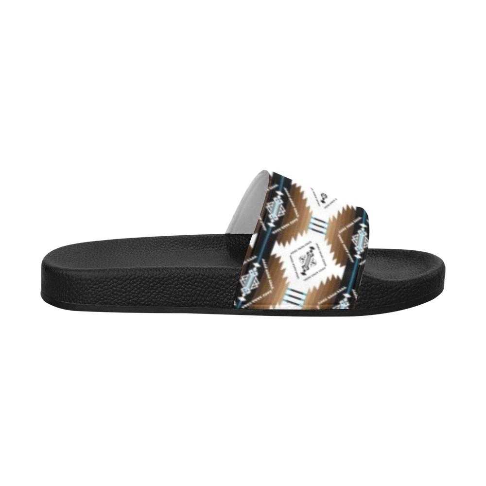 Cofitichequi White Men's Slide Sandals (Model 057) Men's Slide Sandals (057) e-joyer