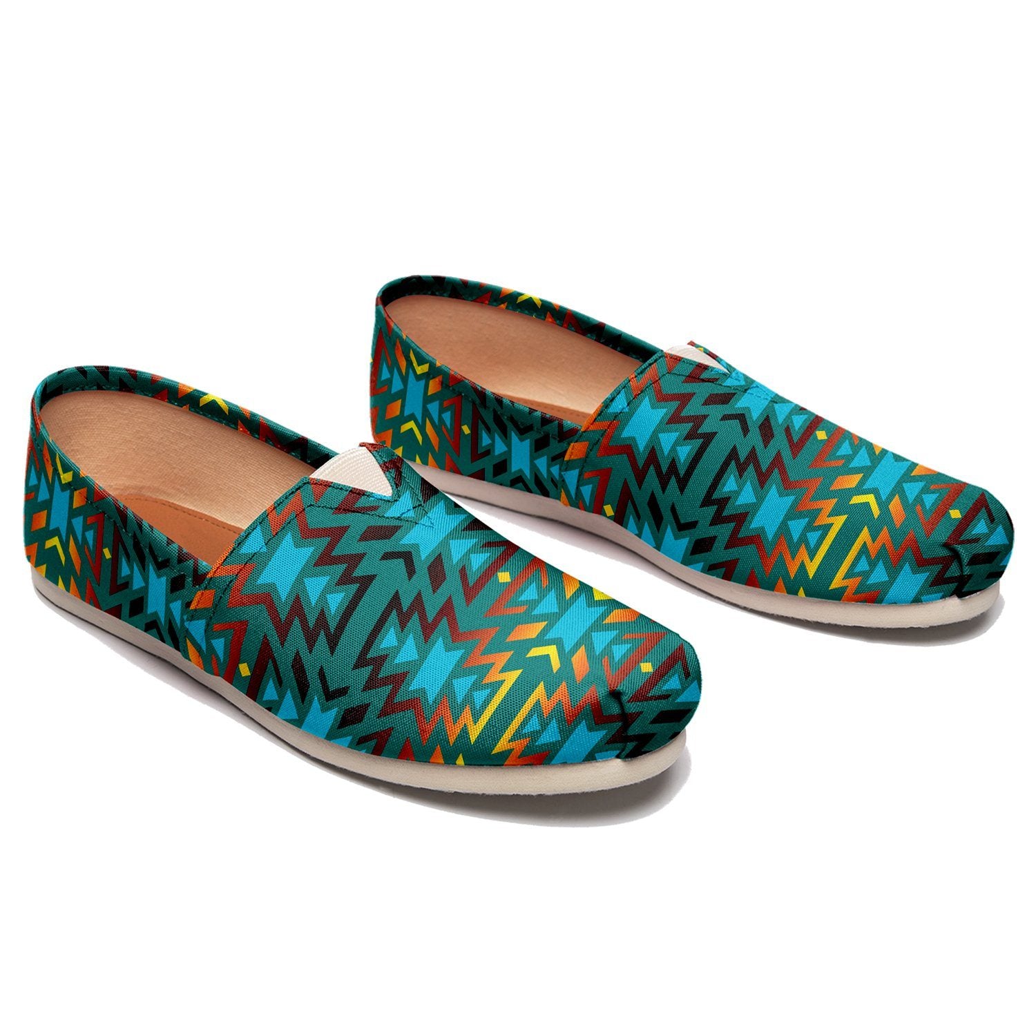 Colors and Turquoise Teal Casual Unisex Slip On Shoe Herman