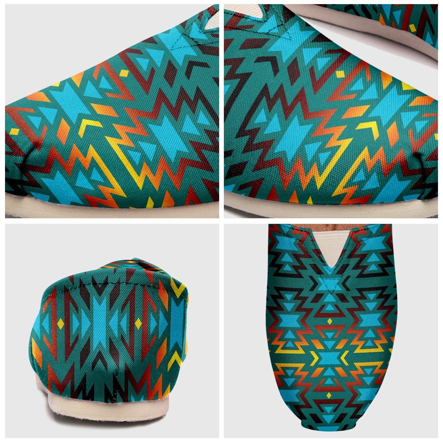 Colors and Turquoise Teal Casual Unisex Slip On Shoe Herman