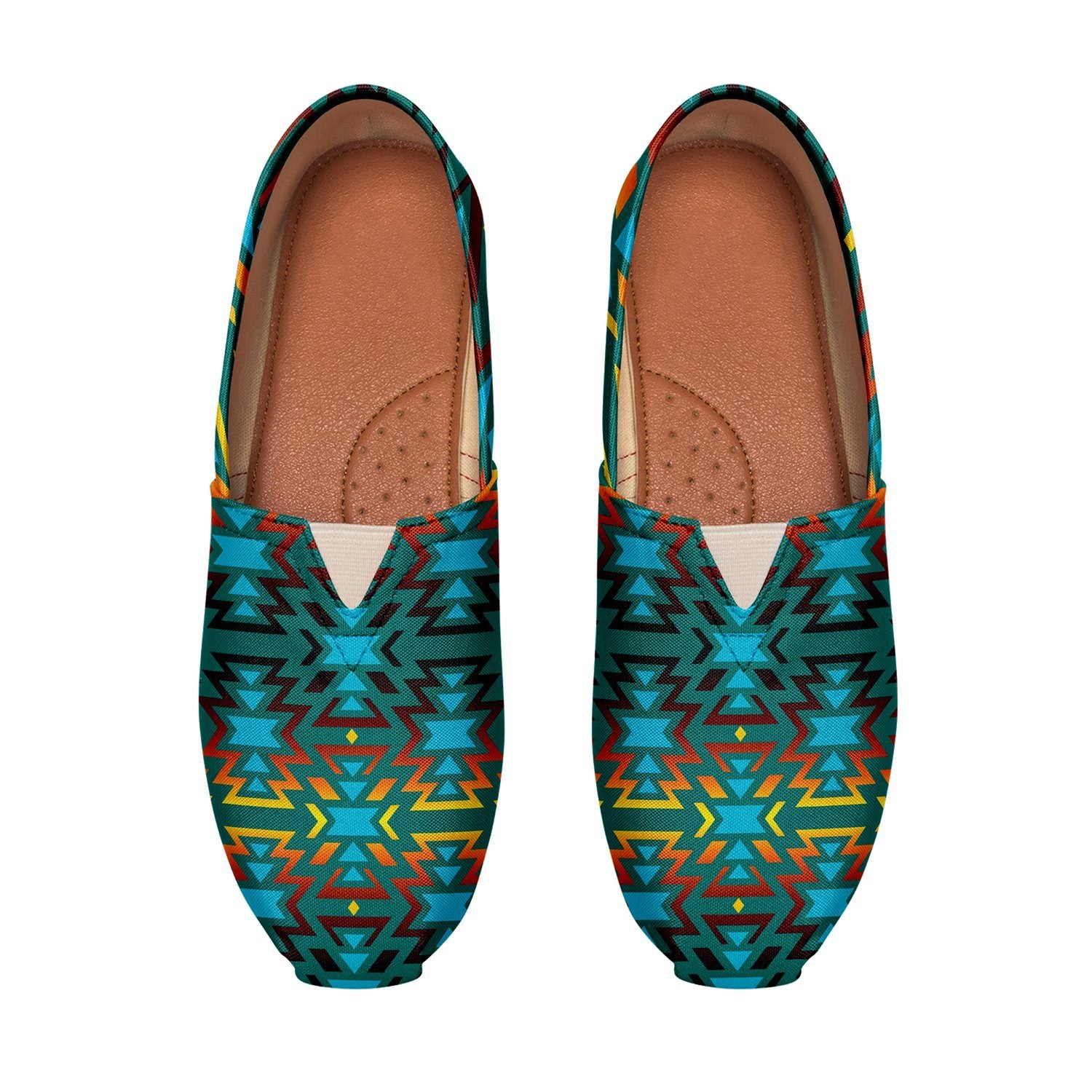 Colors and Turquoise Teal Casual Unisex Slip On Shoe Herman