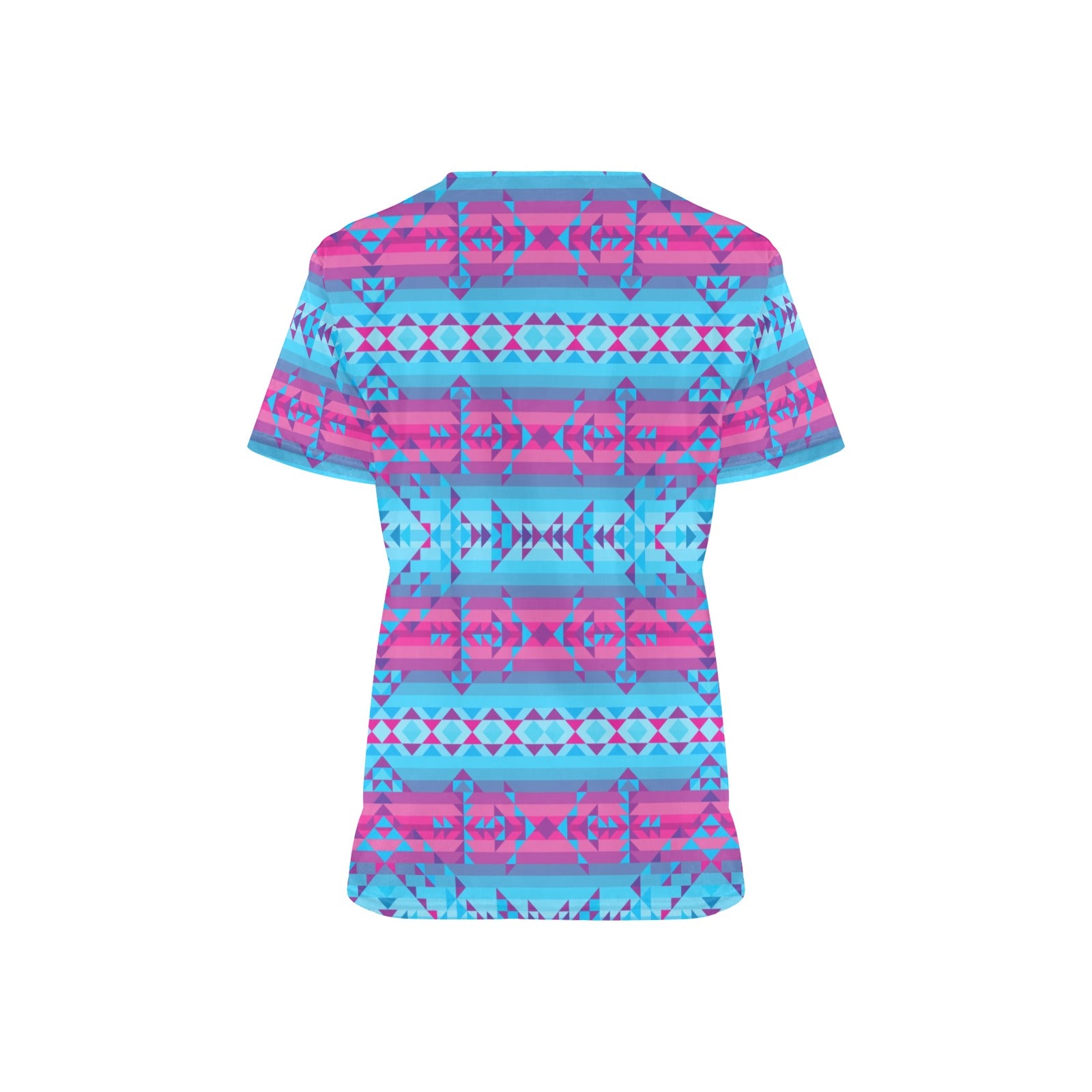 Cool Frost All Over Print Scrub Top Scrub Top e-joyer