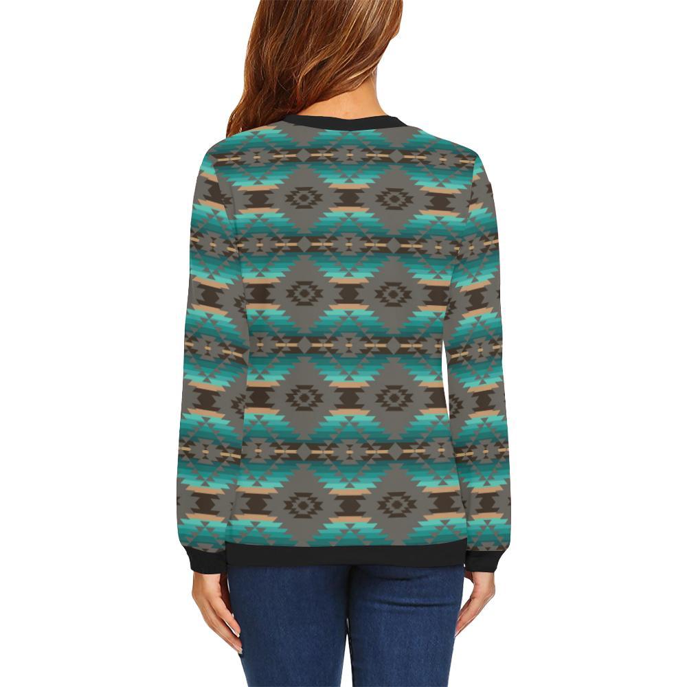 Cree Confederacy All Over Print Crewneck Sweatshirt for Women (Model H18) Crewneck Sweatshirt for Women (H18) e-joyer