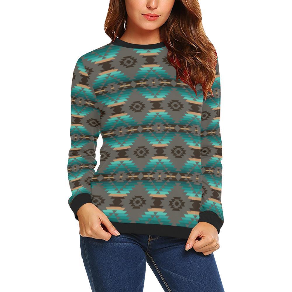 Cree Confederacy All Over Print Crewneck Sweatshirt for Women (Model H18) Crewneck Sweatshirt for Women (H18) e-joyer