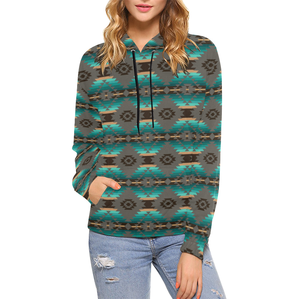 Cree Confederacy All Over Print Hoodie for Women (USA Size) (Model H13) All Over Print Hoodie for Women (H13) e-joyer