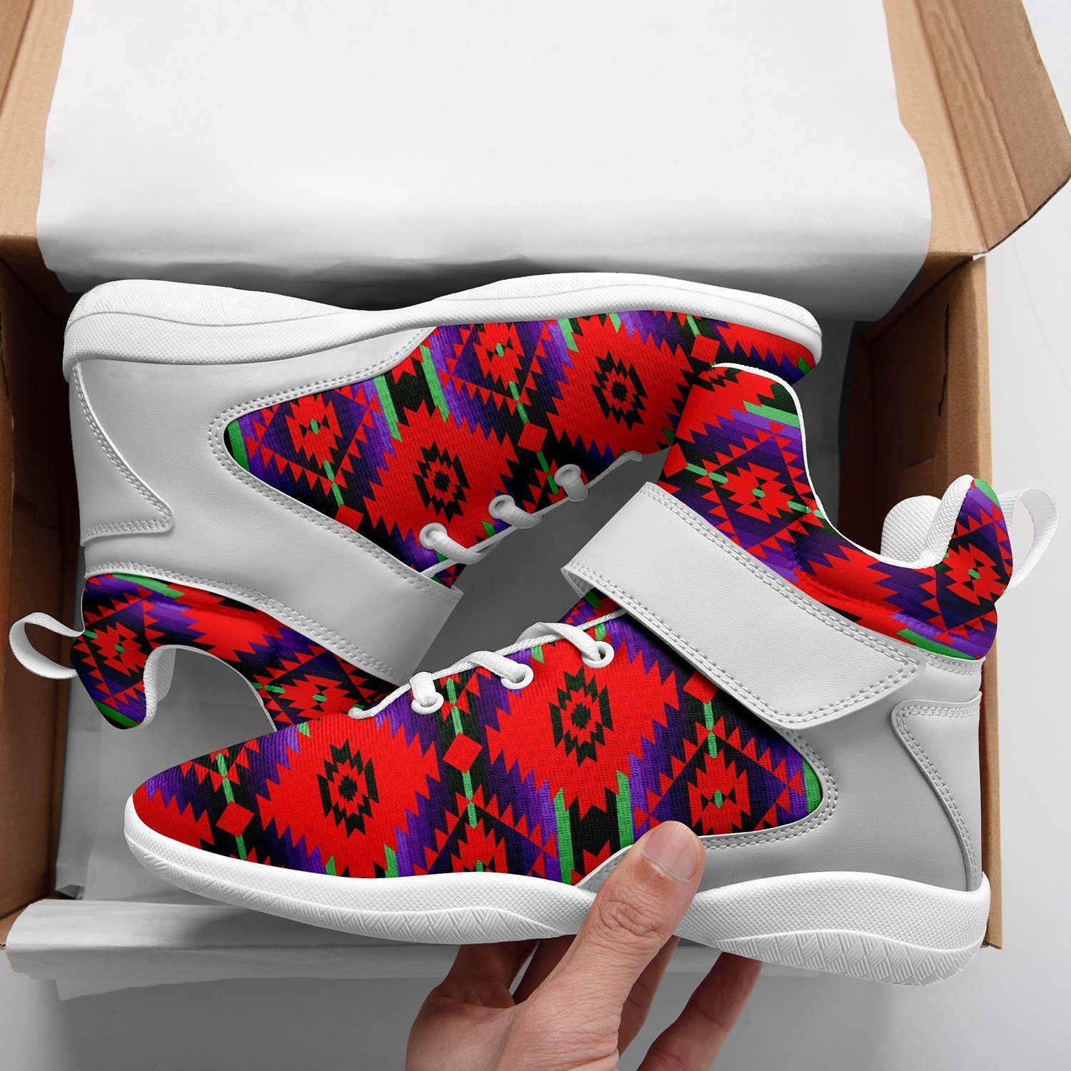 Cree Confederacy Chicken Dance Ipottaa Basketball / Sport High Top Shoes - White Sole 49 Dzine