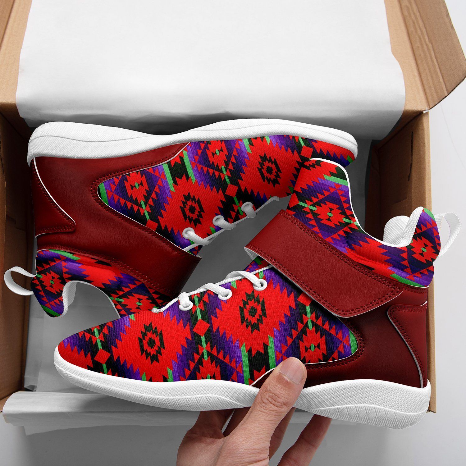 Cree Confederacy Chicken Dance Ipottaa Basketball / Sport High Top Shoes - White Sole 49 Dzine